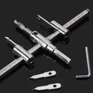 GDM 원형 홀쏘 드릴링 가이드서클드릴 구멍뚫기 지그 목공용드릴비트 목재 타공 드릴 보조 드릴더 목용 드