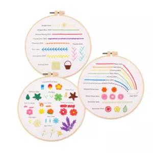 십자수 스티치 연습 패키지 초보 강좌 3종 세트키트 프랑스 플라워 집콕 캐릭터 만들기 수작업 3세트 샘플