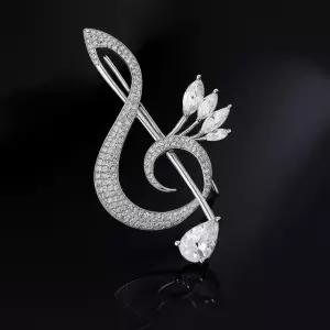 다이아몬드빛 큐빅브로치 패션 한복액세서리 한복장신구 포인트 꽃