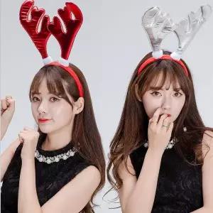 TBZ 크리스마스파티 메탈루돌프 헤어장식 빅머리띠