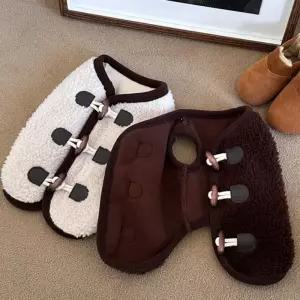 강아지외출복 애견 반려동물 떡볶이 조끼 S-XL펫 조끼출 니트 골지 멜빵 올인원 패딩 겨율