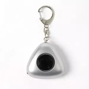 트라이앵글 LED 호신용 경보기 실버안전 여성 여자 휴대용 고리 걸이 귀가길 용경보기