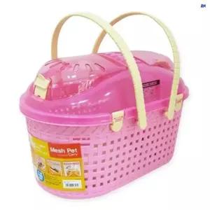 아이리스 MPC-450 바스켓 캐리어 밀키핑크강아지 애견 펫캐리어 이동가방 애완 애용 반려