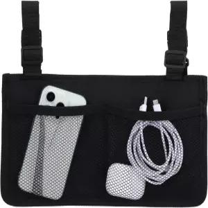 휠체어 가방 사이드백 컵 홀더 팔걸이 파우치 워커 롤레이터 모빌리티 스쿠터 전동 액세서리용