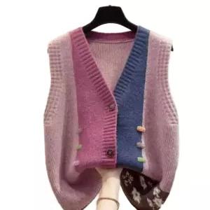 민소맨 가을 중년 여성 루즈핏 봄 빅사이즈 민소매 조끼 뽀글이