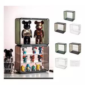 대형 투명 아크릴 피규어 진열대 수납함 보관함 장식장 정리함 보관케이스 1선반 2선반