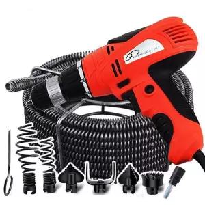 하수구 배관 청소 배수구 막힘 제거기 전동드릴용 스프링 파워 뚫어뻥 공구세트