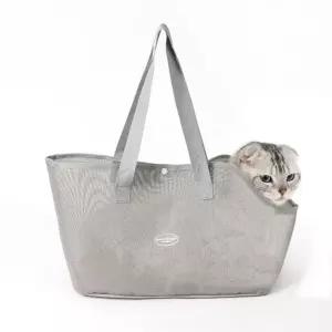 댕투게더 반려동물 이동가방(그레이)고양이장 강아지캐리어 외출용품 펫티켓 병원갈때 이동장 이동백