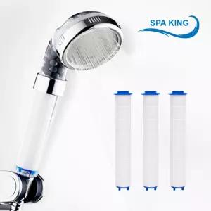 1+1 (스파킹 3중 정수샤워기헤드 + 필터 3개) X 2개 교체용 녹물 욕실 제거