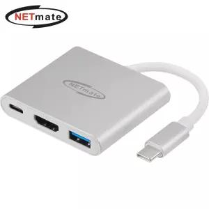 (Netmate) PD충전지원 USB C타입 to HDMI 확장 복제 컨버터HDMI버더 HDMI변환젠더 영상전환 모니터 미러링