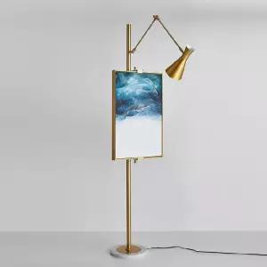 플로어 스탠드 조명 액자 그림 전시용 투명 카페 인테리어 빈티지 웜톤