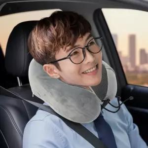 고밀도 메모리폼 여행용 목쿠션 3종 세트 그레이 목받침대