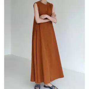 여성 사이드 포켓 A라인 민소매 롱원피스 1P 휴가룩끈나시 라운드넥 여름 휴양지 여자 봄원피스 데일리 캐