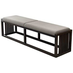 원목 벤치형 소파 긴소파 패브릭 다리 등받이없는쇼파