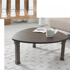 원형 좌식 커피 테이블 월넛접이식거실 낮은 쇼파 좌탁