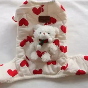 코코아허니 A0FF4 하트 어부바 올인원반려견 애완옷 강아지의류 애옷 견옷 패션 곰인형 애견