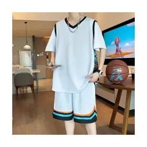 솔저스2 남자 반팔세트 농구복 반팔 세트 주니어 여름 루즈핏 브이넥 속건 경기 운동복 투피스 OPH2