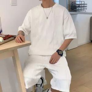 솔저스2 남자 반팔세트 여름 캐주얼 트레이닝 세트 반팔 티셔츠 5부 반바지 루즈핏 스타일 투피스 OPH2