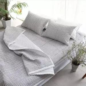 TBZ J리빙 아리 시어서커 누빔이불베개세트 슈퍼싱글그레이