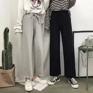 [셀러에이드]일자 9부 트레이닝 와이드 팬츠 DHH1 흐집업 트레이닝 흐 여성