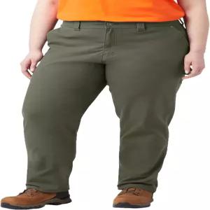 디키스 여성 플러스 사이즈 릴렉스 스트레이트 카펜터 덕 팬츠