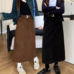 여성 밑단 트임 골지 소재 라인이 예쁜 롱 스커트밴딩 쉬폰 여름 정장 플리츠 새틴 랩스커트 미니 샤스커트