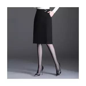 피콜로 여자 데일리룩 스커트 정장 모직 슬림 랩 스타일 키작 워킹 KUK3