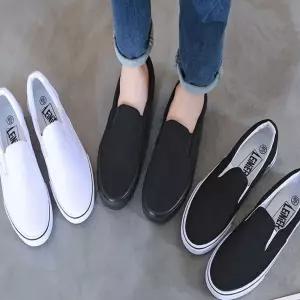 여성 무지 베이직 슬립온 슈즈 기본 단화 스니커즈패션신발 캐주얼 데일리 운동화