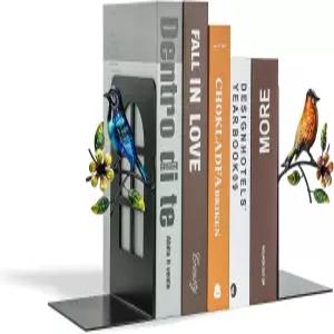 금속 북엔드 선반용 장식용 비디오 게임/CD/DVD용 어버이날 논스키드 북 홀더 스토퍼 블랙 선물