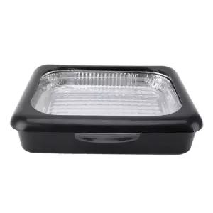 청소하기 쉬운 단열 포일 팬 다기능 경량 트레이 캐리어 야외 캠핑용 탈착식 뚜껑으로 쌓을 수 있음