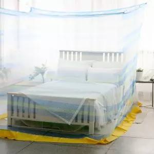 사각형 철추 이중 창문 모기장 블루 색상