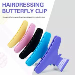 12Pcs 미용 나비 클립 살롱 펌 머리 염색 가발 스타일링 파티션 헤어 컷 도구에 대한 강력한 그립 플라스틱
