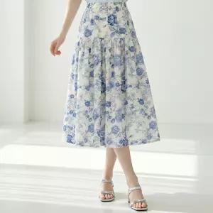 [인베스트] 플라워 나염 밴딩 롱 스커트_IN6M1SK8391