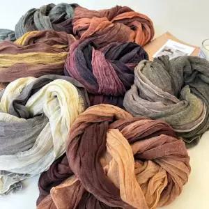 여성머플러 가을 워머 빈티지 캐주얼 그라데이션 면마 머플러 숄녀 심쿵직구