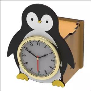 DIY 오르골 펭귄 시계멜로디박스 장식 디자인 소품 만들기 꾸미기 뮤직