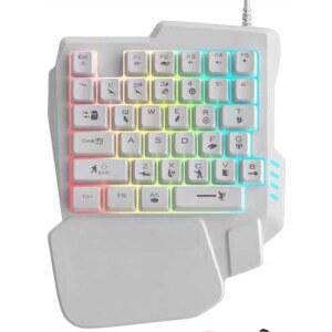 녹색축 기계식 한손 키보드 게임 모바일 게이밍 게임용 전용