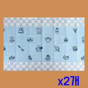 [콩심팥심]TBZ 주방 오염방지 시트지 2p세트(90x60m) (푸드) x2개