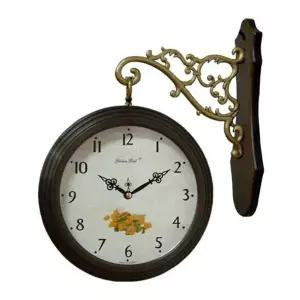 무소음 메탈 양면 벽시계 꽃벽돌 디자인 한국제작