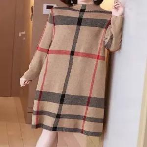 [귈림] 빅체크 울 니트 원피스 G4FOP014P)