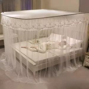 침대 북유럽 스타일 공주 침실 플로럴 모기장 수면 텐트