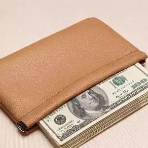 [골드스마일]PU 가죽 소프트 파우치 지갑 여권 장지갑 M13403