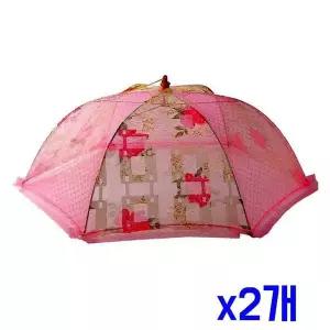 TBZ 원터치 위생 메쉬 레이스 밥상보(75cm) (핑크) x2개