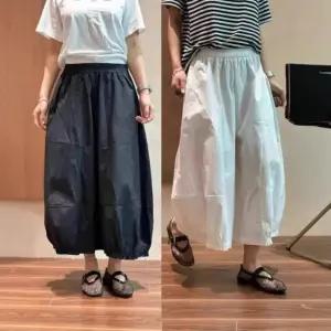 바스락 벌룬 스커트 플리츠 밴딩 햅번 플레어 펌킨 a라인 롱 치마 주름 블랙 하객룩