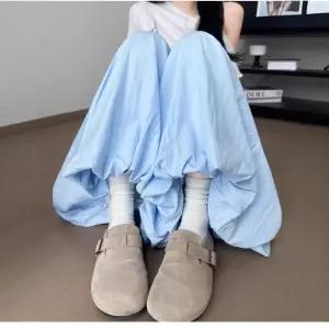 바스락 벌룬 스커트 플리츠 햅번 플레어 밴딩 펌킨 a라인 롱 치마 주름 블랙 하객룩