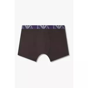 엠포리오 아르마니 EMPORIO ARMANI UNDERWEAR 남성 빅 이글 로고 밴딩 코튼 롱 드로즈_초코 0815312079 250