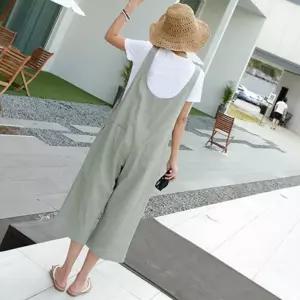 패브릭픽 여사친 캐주얼 여름 임부용 린넨 와이드 슬림핏 점프슈트 오버롤 HO2