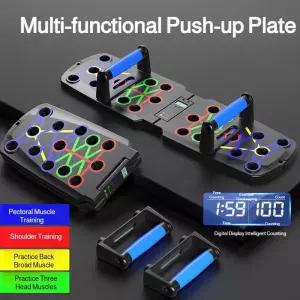 휴대용 다기능 푸쉬업 보드 세트 접이식 가정용 피트니스 기구 (가슴 복부 팔 등 운동)