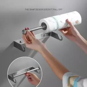 종이 타월 홀더 스테인레스 스틸 펀치없는 수건 걸이 벽걸이 형 롤 스탠드 욕실 주방 물티슈 교수형