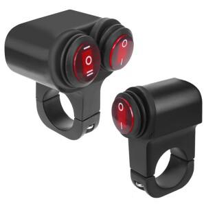 [호환품]헤드라이트 온/오프 스위치 바이크 오토바이 액세서리 핸들 바 12V 방수 알루미늄 스틸