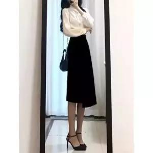 앤트맨 치마 오피스룩 리본셔츠 여성치마 언발란스치마 세트 슬림핏 OPH3